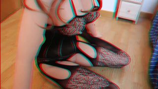 3D Anaglyph: Hard fuck compilation (Teen sex doll - homemade amateur)